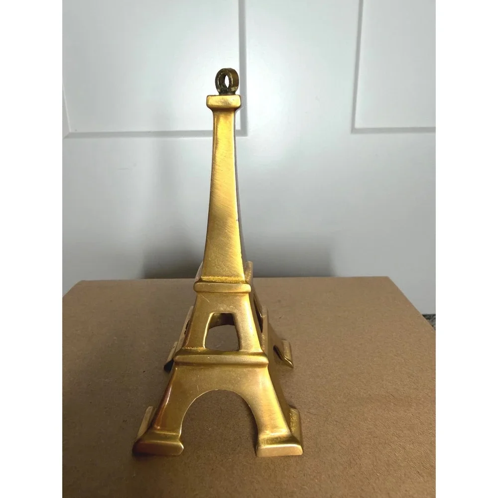 Restoration Hardware Brass Eiffel‎ Tower Figurine Gold Paris Decor Sculpture 5in